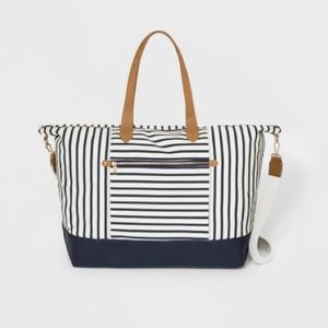 New Canvas Striped Tote